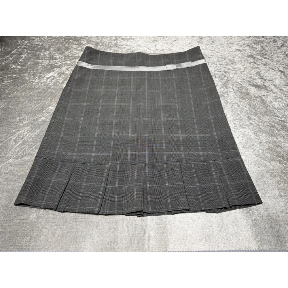 Vin. Neiman Marcus Monkey Wear Juniors 16 silk Mini Skirt 90s Grey Tartan Plaid